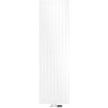 Luxebath - ecd Germany Sèche-Serviettes Stella Non Électrique - 480 x 1600 mm - Blanc - Connexion Central - avec Kit de Raccordement Mural d'Angle et
