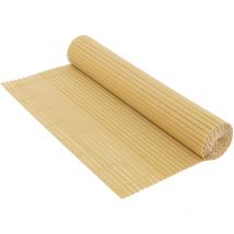 ECD Germany Siepe in PVC 140x300 cm Bambù Stuoia in PVC Recinzione per la Privacy con 3 Pesi di Rinforzo Frangivento Resistente ai Raggi UV Canniccio