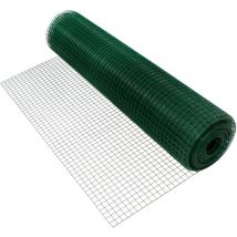 Ecd Germany Volierendraht Drahtgitter 1mx25m Maschenmaße 19x19mm Drahtstärke 1,05mm Grün Stahl Verzinkt Maschendraht 4-eck Drahtzaun Robustes 
