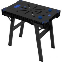 Ecd Germany - Werkbank klappbar, 86x55x80 cm, Werktisch erweiterbar, bis 150 kg belastbar, Aufgedruckte 2 Messskalen, große Arbeitsfläche, Sägebock