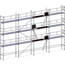 Echafaudage façadier 104 m² garde-corps planchers