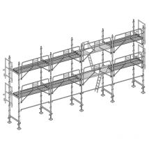 Echafaudage façadier 78 m² garde-corps sécurité planchers AGSP78