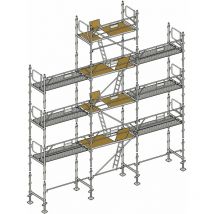 Echafaudages Stéphanois - Echafaudage façadier 88 m² garde-corps planchers AGP88
