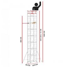 Chafaudage M4 lux (Hauteur de travail 10,85 m)