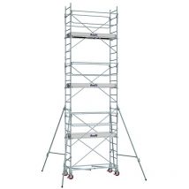 Chafaudage roulant acier Rollstar hp, hauteur de travail maxi 5,80m, 2 planchers Duarib