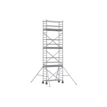 Echafaudage roulant alu - embase simple - hauteur de travail max 9.90m - 7125080