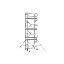 Echafaudage roulant alu - montage facile - hauteur de travail max 11.90m - 7120102