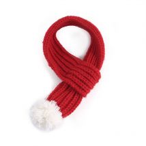Charpe de Noël pour chat et chien, écharpe de Père Noël pour animaux de compagnie, écharpe d'hiver tricotée mignonne pour le cou