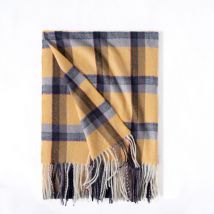 Yzmrbdqc - charpe longue et chaude pour femme, écharpe à carreaux et pompon, classique et douce, écharpe douce pour l'hiver