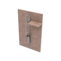 Matisère - Echelle à crinoline avec porte - Hauteur à franchir de 2,34 à 3,18m - CRINO-SL/001-7872
