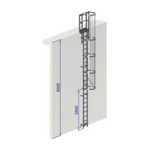 Echelle a crinoline hauteur 6 mètres Norme en iso 14 122-4