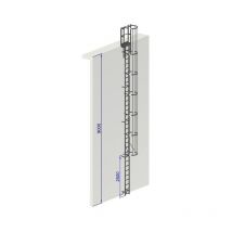 Echelle a crinoline hauteur 9 mètres Norme en iso 14 122-4