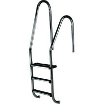 Echelle asymétrique pour piscine - 2 marches inox