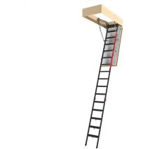 Escalier métal coupe feu 60min - 3.60m sous plafond - Trémie 86x144cm - LMF60/86144-360