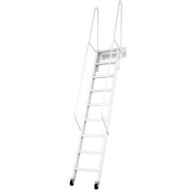 Echelle Direct - Echelle rabattable acier blanche - Hauteur sol à sol 1.50m - SOPALCO/B150