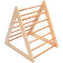 Echelle d'escalade triangulaire pliante en bois, échelle d'escalade triangulaire creuse avec tunnel central, 767460cm, convient aux enfants et aux