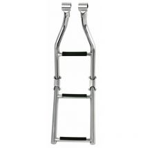 Echelle inox 3 marches pour plateforme - ORANGEMARINE - longueur 62 cm