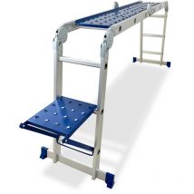 Chelle Multiposition 3,5M, Multifonctions, Avec Plateforme, Fabriqué En Alu, Qualité Pro, Marche D'accès Confort, Certification 150 kg, EN131 - Keli
