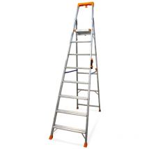 Keli - Escabeau Super Pro 8 Marches (Hauteur d'accès au travail 3,85M), Marchepied, Échelle Professionnelle, Poignée de Transport, Porte Outils abs