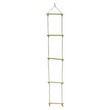 Echelle pour portique 5 barreaux bois et corde
