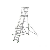 Escabeau roulant 14 marches - Hauteur max. de travail 5.05m - CA10/300