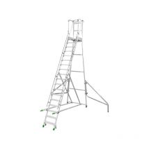 Escabeau roulant 18 marches - Hauteur max. de travail 5.92m - CA14/400