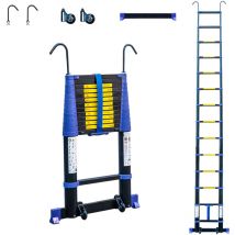 Scala telescopica 4,1m TELESCOVA13+, Alluminio, Pieghevole, Estensibile, Multi-funzione, Altezza di lavoro max 5m, Ganci Rimovibili, Garanzia 5 anni