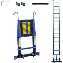 Teleskopleiter 4,4m TELESCOVA14+, Aluminium, Faltbar, Ausziehbar, Multifunktion, Maximale Arbeitshöhe 5,3m, Abnehmbare Haken, 5 Jahre Garantie