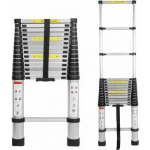 Chelle télescopique 4,4m/14,4PI Echelle Pliante Aluminium avec Le mécanisme de rétraction