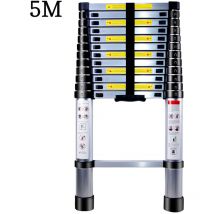 Axhup - Echelle Télescopique 5M en Aluminium Bricolage Extensible Multi-fonction