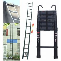 Dayplus - chelle télescopique de 6,2 m, échelle pliante, échelle polyvalente en aluminium avec 2 crochets, 15 échelons, échelle à coulisse
