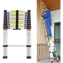 Chelle télescopique pliable de 3,2 m - En aluminium antidérapant - Stable - Pour la maison et les activités de plein air