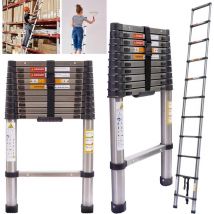 Chelle télescopique télescopique de 3,2 m - Échelle Pliable de 3,2 m - Échelle Pliable Extensible compacte pour la Maison l'extérieur - Capacité