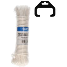 Cheveau tressé polypropylène étendoir 15mts blanc. EDM