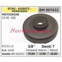 Kettensägenmotor Ritzel cs 60 60S 3/8' Zähne 7 007432 - Echo