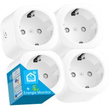 Echos Smart WLAN Steckdose 4er Pack Sprachsteuerung mit Alexa u. Google Home App-gesteuert Smart Home Steckdose Mit Kindersicherung Fernsteuerung