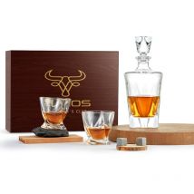 Whiskyset Whiskygläser 9-Teiliges Whiskeyset 8 Granitsteine + Zange - Echos
