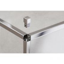Eckabschluss Für Edelstahlprofile Q Und P 0.8cm - Glänzendes Silber