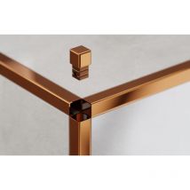 Ilcom - Eckabschluss für Edelstahlprofile q und p 1cm - Glänzendes Kupfer