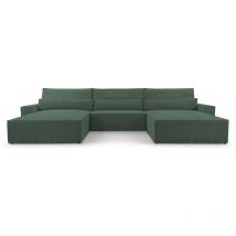 E-meubles - Eckcouch aus Cordstoff Ecksofa U-Form Cord Sofa Couch Polsterecke U-Sofa mit Bettkasten und Schlaffunktion -Wohnlandschaft denver u