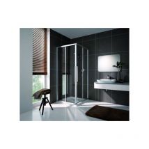 Le Sanitaire - Puerta corredera de ducha de esquina de coral de dos partes con