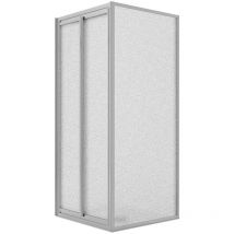 Idralite - Duschkabine Eckig Fest+ Saloon Mit 2 Schwenktüren Strukturglas H 198 Mod. West 75x90 Cm Öff. 90