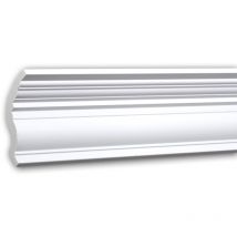 Eckleiste profhome 150179F Zierleiste Flexible Leiste Stuckleiste Neo-Klassizismus-Stil weiß 2 m