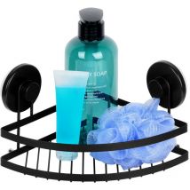 Eckregal für die Dusche mit Saugnäpfen, aus Metall, 20 x 20 x 12,5 cm