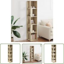 Tovbmup - The Living Store Eckregal Sonoma-Eiche 33x33x164,5 cm Holzwerkstoff - Eckregal - Regalsystem - Wohnraumorganisation - Holzwerkstoffmöbel
