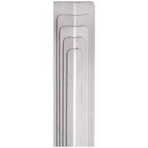 Eckschutzwinkel L.1000mm Schenkelhöhe 20x20mm va 1.4301 geb.Korn 320