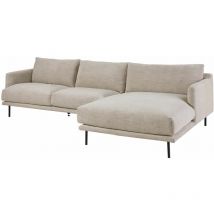 Massivmoebel24 - Ecksofa 285x161x81 Silikon-Feder Mix beige trient