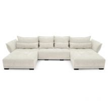 Sofiland - Ecksofa Comfort Deluxe u 360x185 cm Beige, Schlafsofa mit Bettkasten, Multifunktionale Couchgarnitur