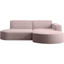Kaiser - Ecksofa Designer modena studio stoff Dicker cord Poso Rosa Rechts