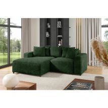 Ecksofa Designersofa Sofa megan xs in Stoff Poso Dunkelgrün Ottomane Links